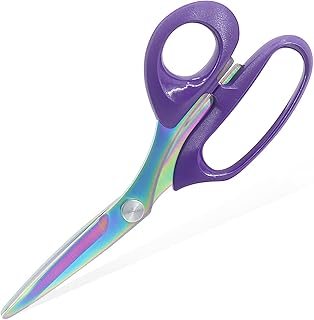 Newness Premium Fabric Scissors, Heavy Duty Sewing Tailor Scissors, Ultra Sharp Titanium Coating Forged Stainless Steel Bl...