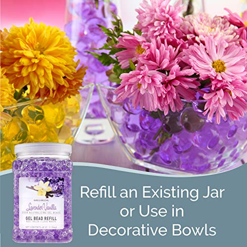 Smells Begone Odor Eliminator Gel Bead Refill - Eliminates Odor From Bathrooms, Boats, Cars, Rvs & Pet Areas - Made With Essential Oils - Lavender Vanilla Scent - 48 Ounce #TOP1