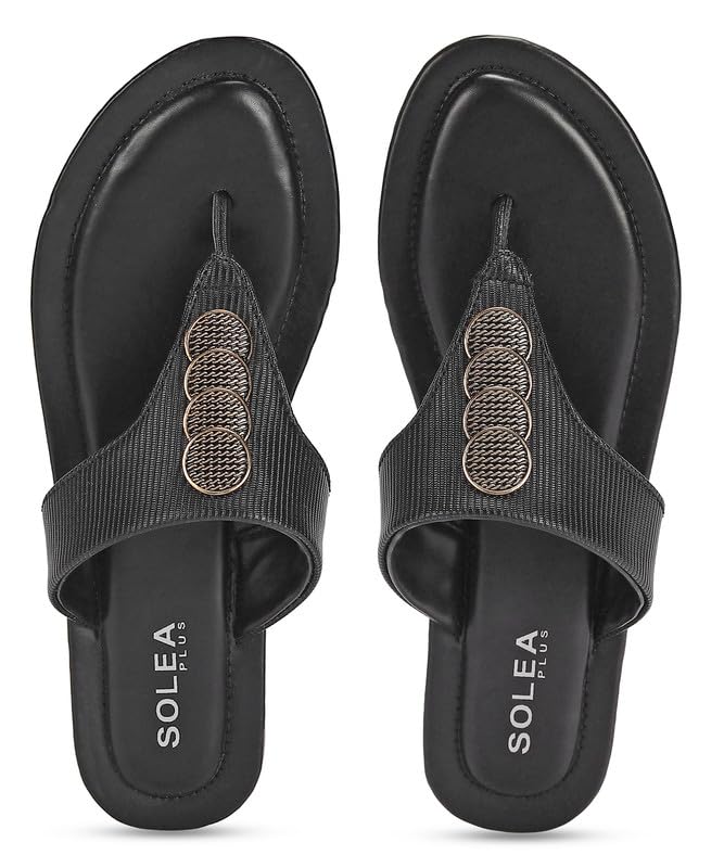 PARAGON K6015L Womens Black Sandals | Stylish Slip on Flat Sandals with Cushioned Soles | Comfortable Everyday Sandals for Outdoor Use (B0CB66FCKK) Amazon Price History, Amazon Price Tracker