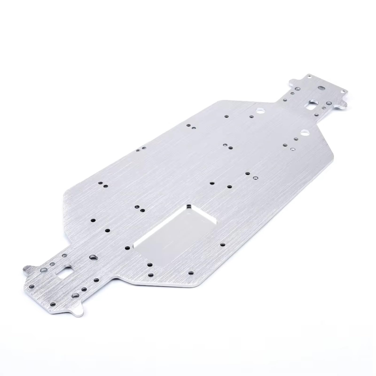 Para HSP 94107 94170 94118 94111 04001 03601 1/10 Chasis De Aleación Aluminio Coche RC Para Buggy Camión Piezas Repuesto RC Chasis Marco(Silver)