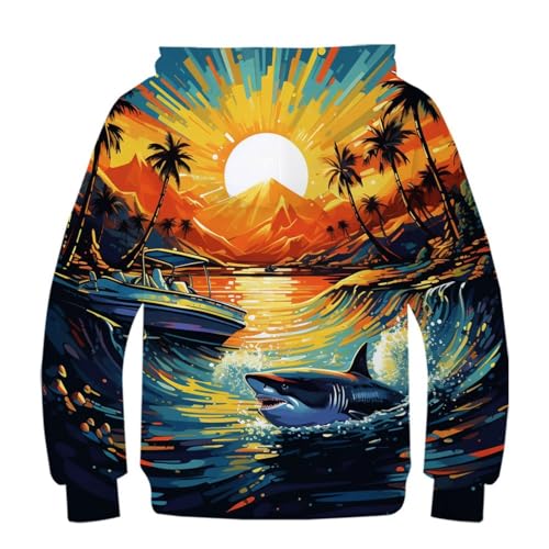 Pull Requin 3D chaud et confortable pour enfant et ado hiver