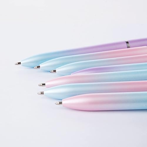 Miniatura 4 de Ssine - 10 bolígrafos de diamante, bolígrafos de gemas grandes de cristal, tinta azul, bolígrafo retráctil, color metal, diseño brillante