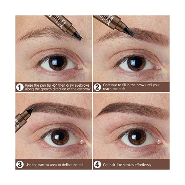 iMethod Eyebrow Pen - Upgrade Eyebrow TattooPen, Eyebrow Makeup, Long Lasting, Waterproof and Smudge-proof, Dark Brown