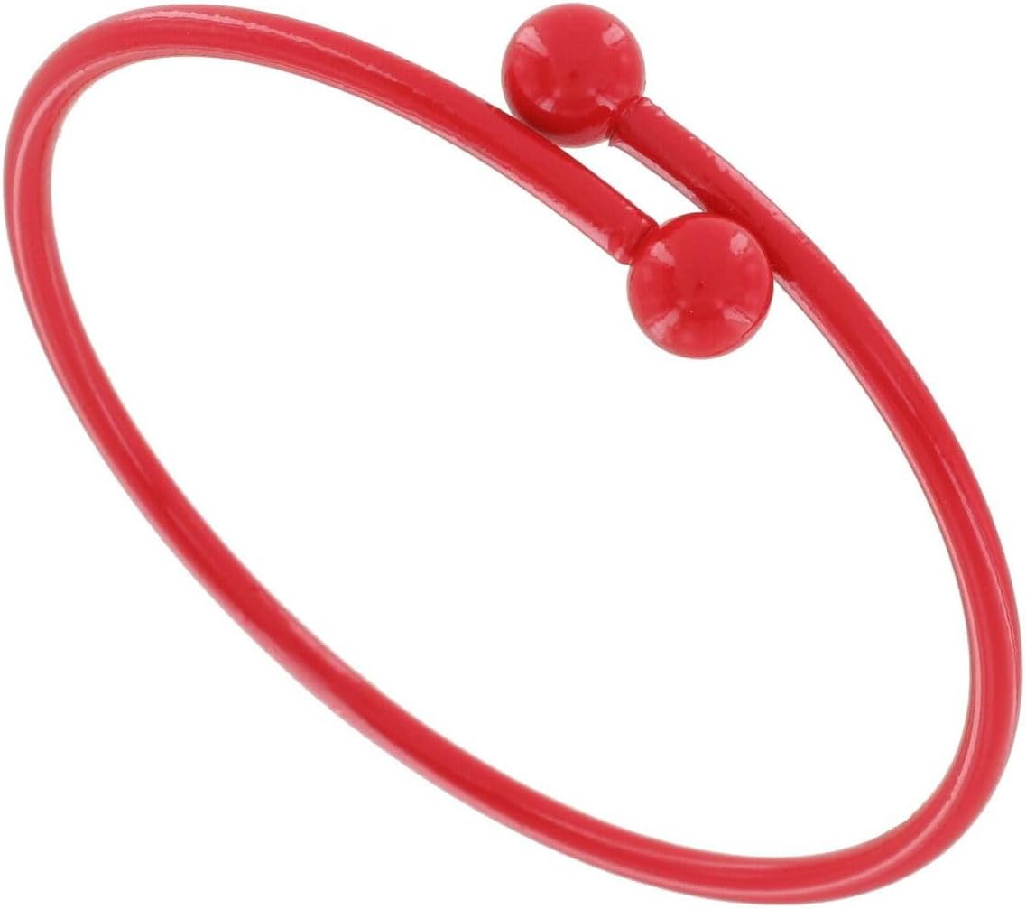 Red Retro Plain Enamel Wrap Around Layering Bracelet 1970s Fashion Bracelets for Women Trendy Accessories for Women Stylish Additions Chic Details