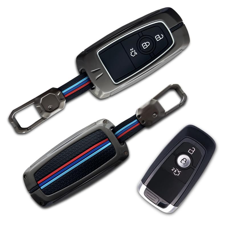 Image of NEODRIFT 'KeyShield' Car Key Cover for Ford Figo (Shape 2, 03 Buttons) (Durable, Stylish, and 360 Protection)