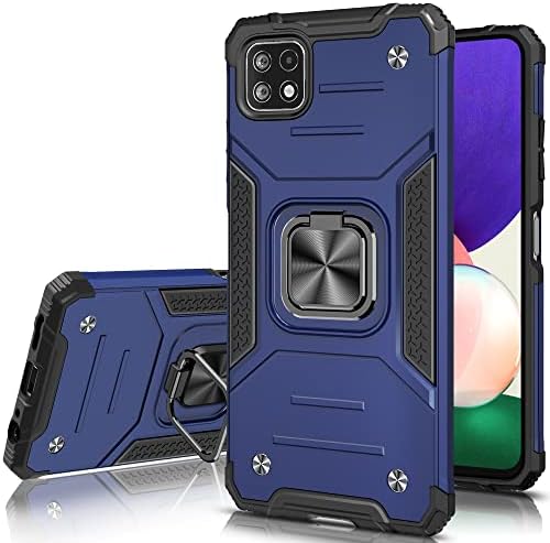 Honeyview ShockProof Case for Samsung Galaxy A22 5G with Ring Kickstand, Bumper Armour Phone Cover for Samsung Galaxy A22 5G - Black
