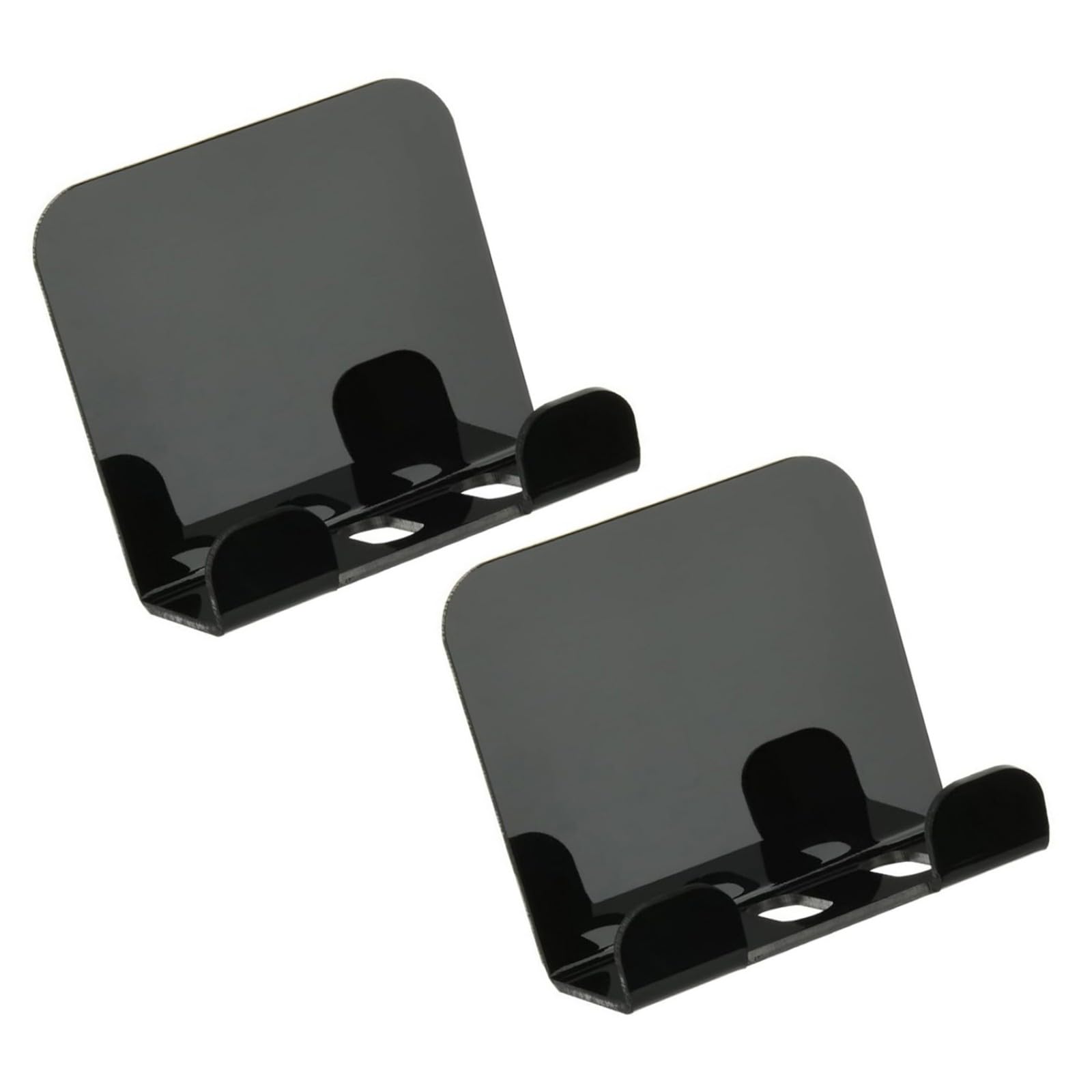 NVOQILIN Of 2 Wall Mount Phone Holders for Bedroom Sturdy Acrylic Smartphone Shelf with Space Saving Designs Acrylic Wall Mounted Phone Stand