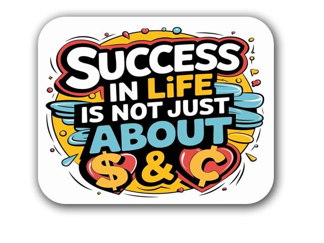 Image of Shivor Success in Life Motivational Mouse Pad | Inspiring Quote Printed Design | Smooth Precision Glide Surface | Heat Resistant Non Slip Rubber Base | Desk Mat for Laptop Computer PC Gaming Use