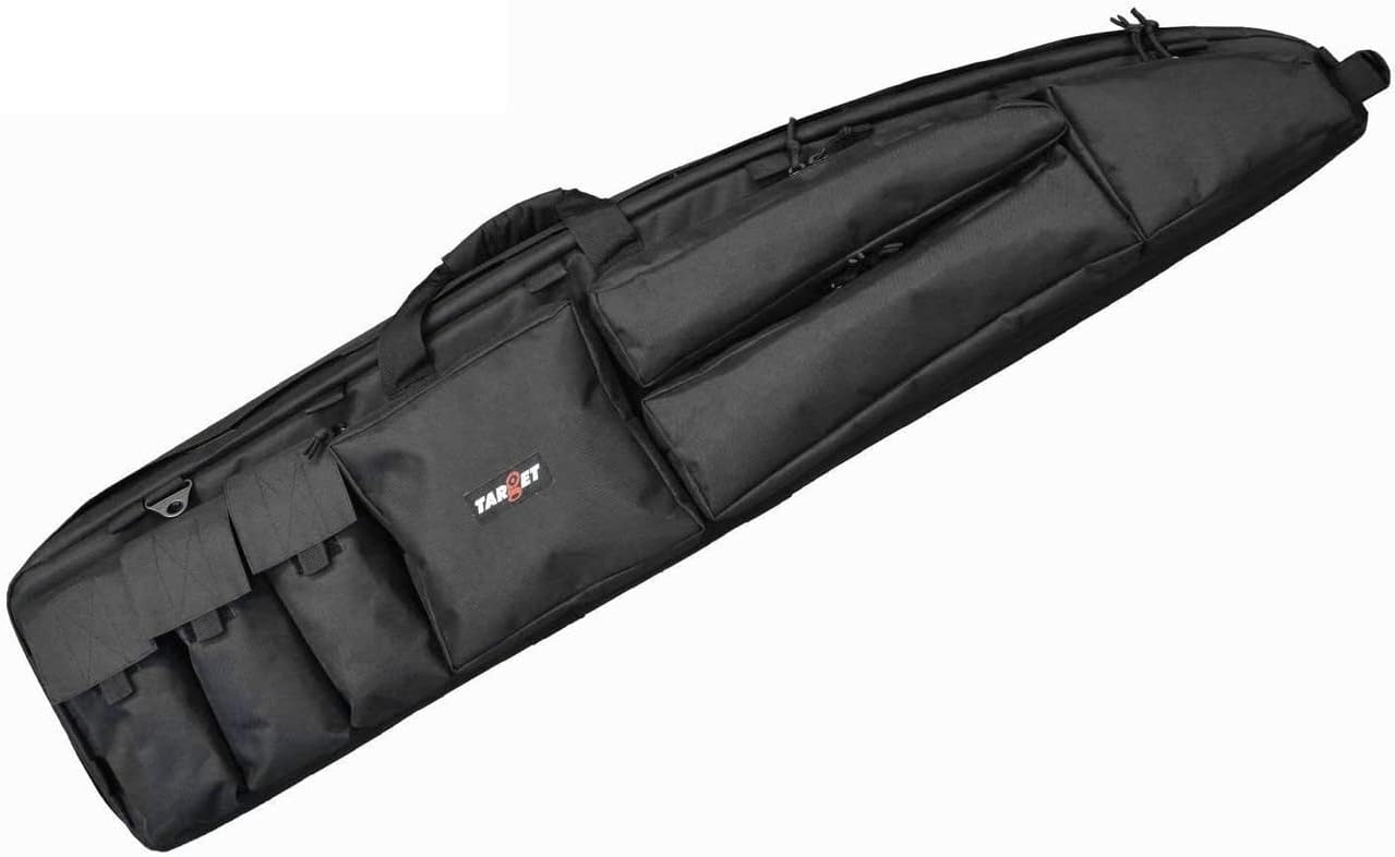 Explorer Ranger Double Possible 3 Rifles Weapon Gun Case Padded Long Tactical Carrying Military Backpack Bag YKK Zippers Storage MOLLE Pouches, Integrated 4 Pistol Cases