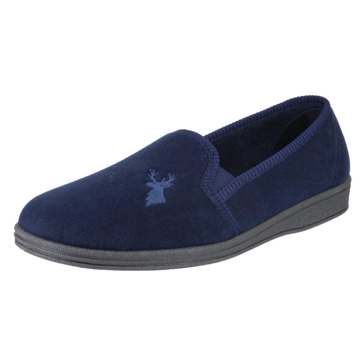 Mirak Mens Stag Slip On Slipper in Blue