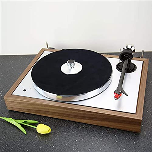 Tourne-Disque Tourne-Disque À Entraînement par Courroie 33/45 Vitesses Bois Matériel Enregistreur Marron - Image 5