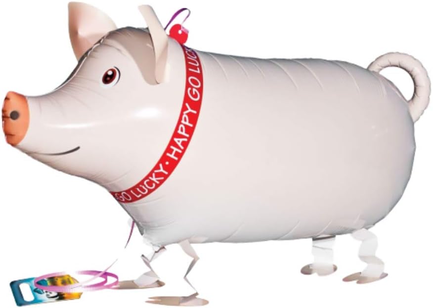 bws - Walking Pig Shaped Balloon, Pink Color, R2259