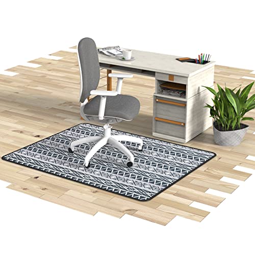 Robuste Bürostuhlmatte für Teppiche und Hartholzböden, böhmische Schreibtischstuhlmatte, 91,4 x 121,9 cm, Jacquard-gewebte Oberfläche, Bodenschoner für Stühle, Mystery Cover
