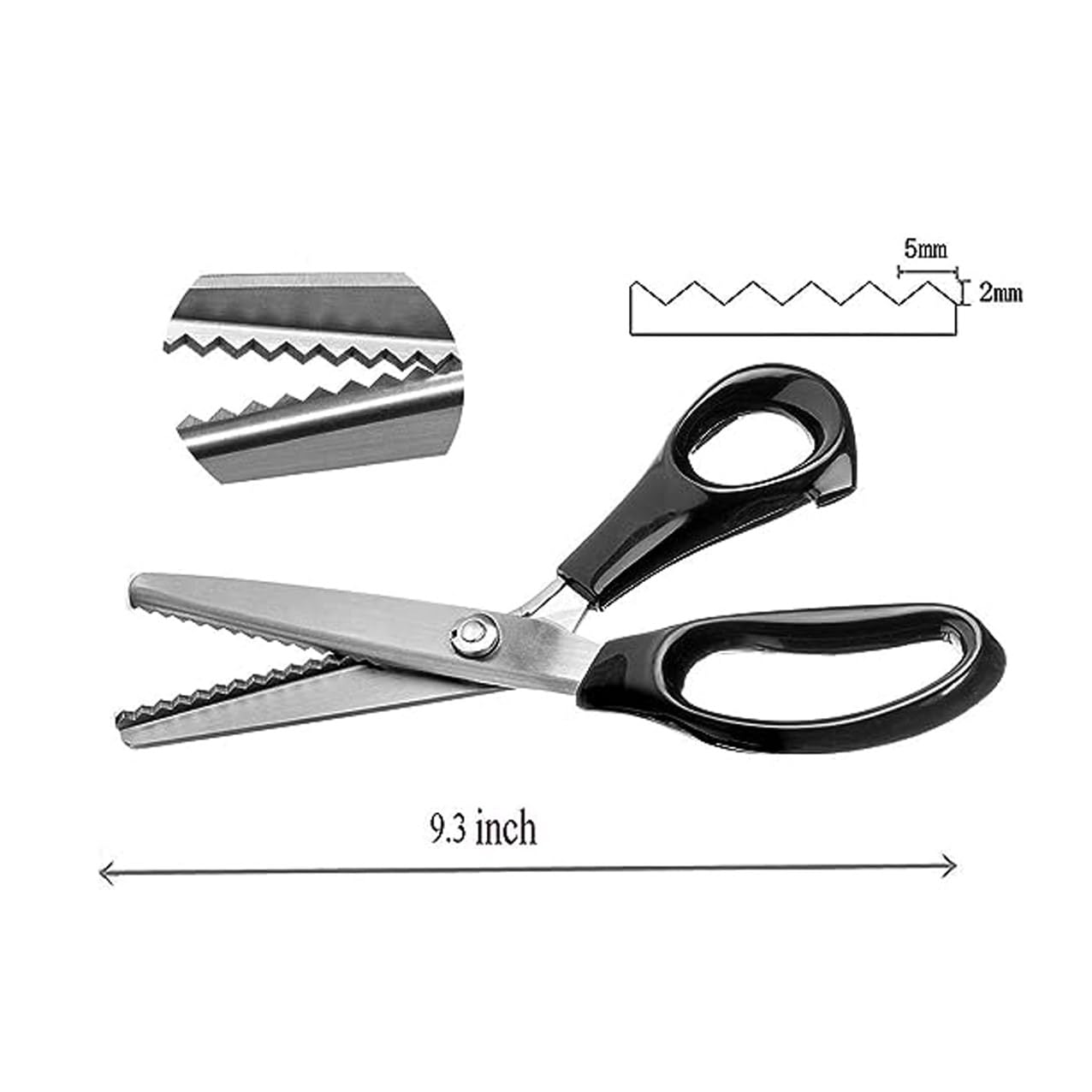 Amazon.com: ZXUY 5MM Pinking Shears for Fabric, Stainless Steel
