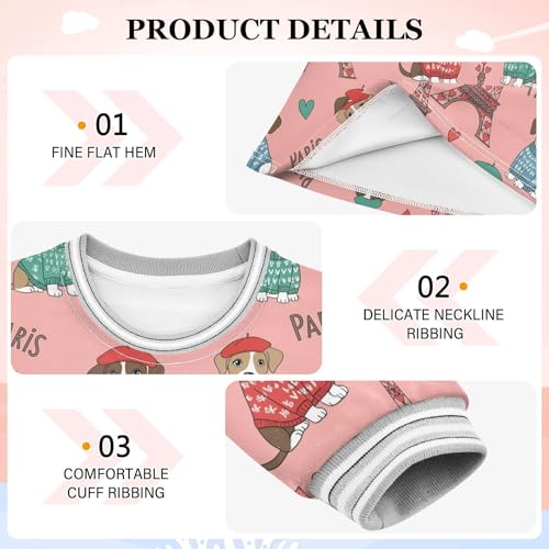 Girls' Long Sleeve Casual Dress Thick,Stretch A-Line Sweatshirt Dresses Loose Fit for Toddlers Kids 2-8 Years3