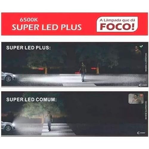 Kit Lampada Super Led Plus Cinoy H15 6000 Lumens 6500K