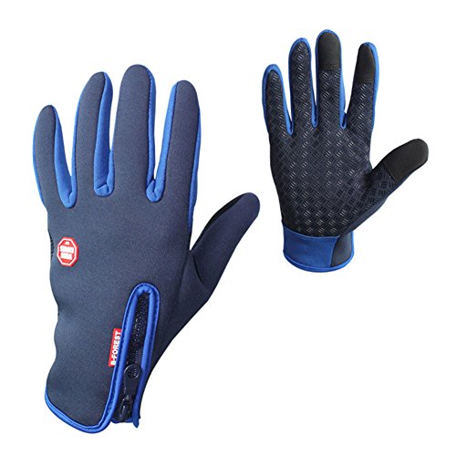 Yookeyo Compression Lightweight Sport Running Gloves Liner Gloves- Black - Men & Women (Blue, S)