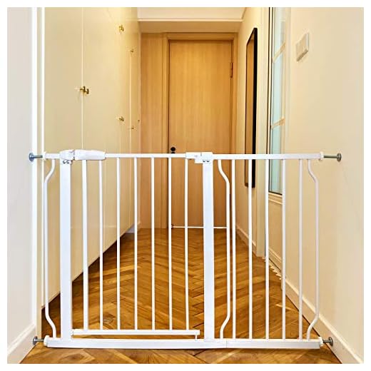 BalanceFrom Easy Walk-Thru Safety Gate for Doorways and Stairways with Auto-Close/Hold-Open Features, Multiple Sizes, White, Model: None, 43.3 - 48 inch