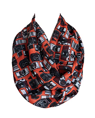 Etwoa Camera Infinity Scarf Circle Loop Scarves