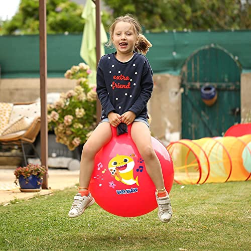 Image of Bouncing Space Hopper | 65 CM | Hop Hopping Ball Inflatable Bouncer Hoppity Hop Jumping Ball Children Yoga Outdoor Game Hopper Jump N Bounce Retro Ball Handle Ride-on Toy-Bouncy Kids