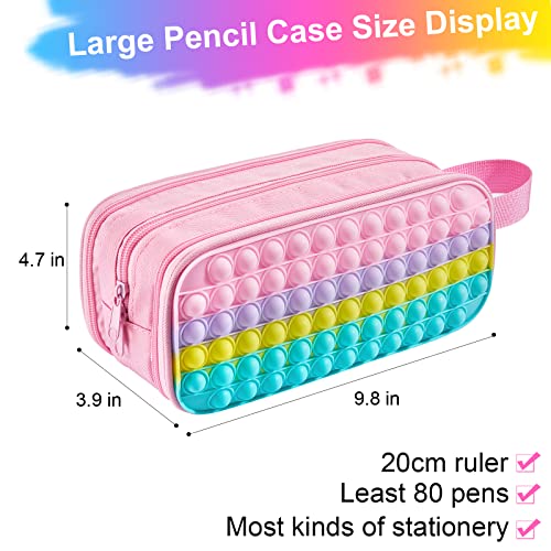 Large Pop Pencil Pen Case For Girls, Big Capacity Pencil Pouch Cute Pop Pencil Bag For Girls Back To School Gifts, Teens Pop Pencil Box, Special Pencil Pouch Organizer For Students School Supplies #TOP1
