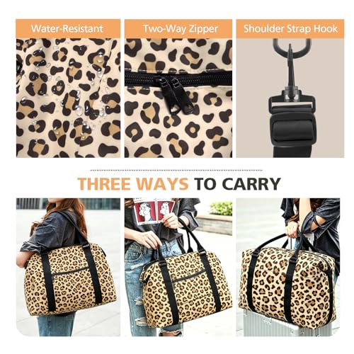 Image of TOPBAG Travel Duffle Bag, Waterproof Weekender Carry On Tote Bags for Women, Sport Gym Bag for Men, Hospital Bag for Labor and Delivery, Overnight Luggage Bag with Trolley Sleeve Coral Pink