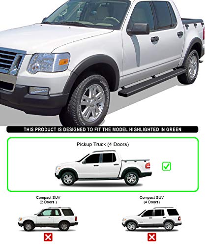 Estribos Tuxtreme 5 pulgadas Negro Mate Compatible Ford Explorer miniatura 2