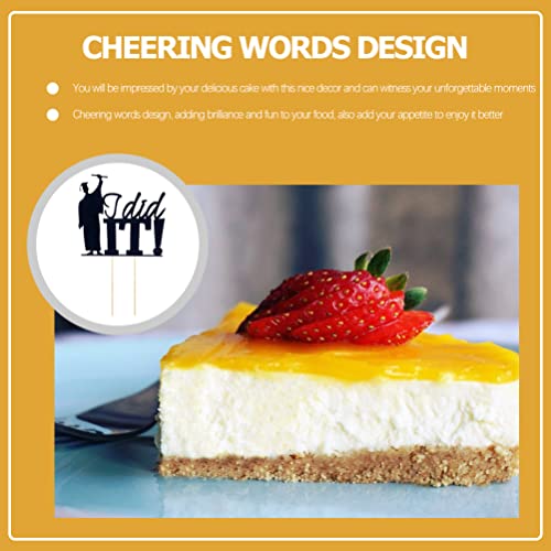 5 Peças Inserção De Bolo Decorações De Bolo De Graduação Turma De 2021 Palitos De Bolo De Formatura