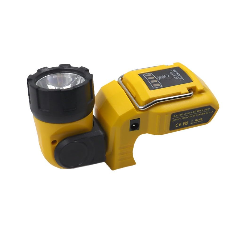 12V Cordless LED Luce di Lavoro Rotativo Lampada di Ispezione | Questa lampada cordless regolabile fornisce un'illuminazione brillante per migliorare la visibilità e la produttività negli