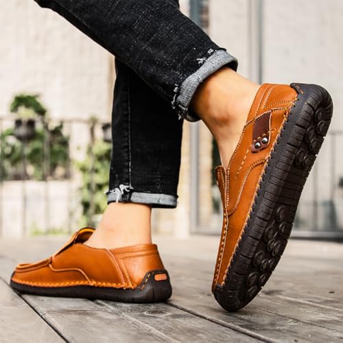 Ideacloth Shoes for Men Enjerr Balance Shoes Men's Breathable Comfortable Waterproof Shoes Slip-On Flat Oxford Loafers2