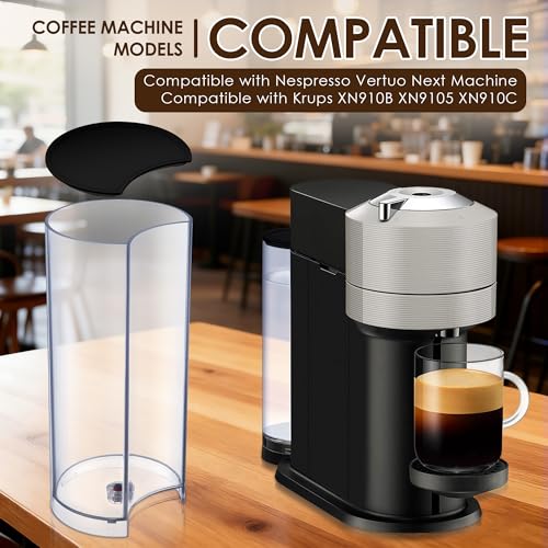 Mysora Water Tank Reservoir Replacement & Black Lid Cover Compatible with Nespresso Vertuo Next, Compatible with Krups XN910B XN9105 XN910C Coffee Machine, Coffee Machines Replacement Parts, Clear by Mysora - Image 3