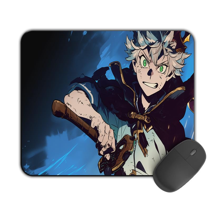 Image of Printed Design Mouse Pad Asta A.I. (200MM X 240 X 3MM) Enhance Gaming and Work Performance Comfortable and Precise Non-Slip Water Proof Black Clover Mouse Pad.