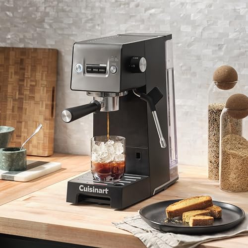 Image of Cuisinart EM-160 Espresso Coffee Machine for Home, 15 Bar Pressure Coffee Maker with Steam Wand & Milk Frother, Cappuccino & Latte Machine, Stainless Steel Espresso Maker, Removable Water Tank