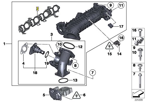 BMW N47 N Engine Intake Manifold Fold Seal Gasket 8506407  