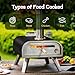 BIG HORN OUTDOORS 16 Inch Wood Pellet Burning Pizza Oven Pellet Pizza Stove, Portable Stainless Steel Pizza Oven with Pizza Stone for Outdoor Backyard Pizza Maker Garden Kitchen