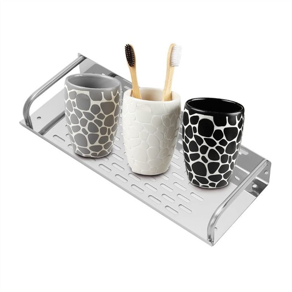 Estantes Flotantes Carrito De Ducha Estante De Baño Estante De Baño De Cocina De Acero Inoxidable Estante De Almacenamiento Montado En La Pared De Una Sola Capa/50 Cm (40 Cm)