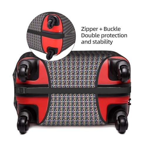 cute raccoon 1 print Anti-scratch Luggage Cover, Luggage Protective Case, Washable Luggage Cover3