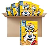Kellogg's Frosted Flakes Cold Breakfast Cereal, 8 Vitamins and Minerals, Kids Snacks, Honey Nut (6 B