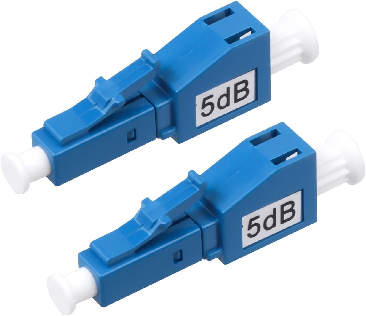 fyboptwu - 2個 5dB LC シングルモード ファイバーアッテネータ 5dB LC/UPC SM シングルモード 固定光ファイバー減衰器 LCオス-LCメスアダプター