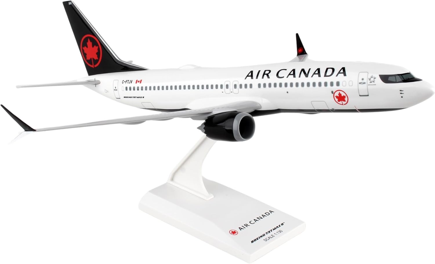 Skymarks Air Canada 737 Max8 1/130 Injection-Molded Plastic Collectible Airplane for Kids Ages 14+