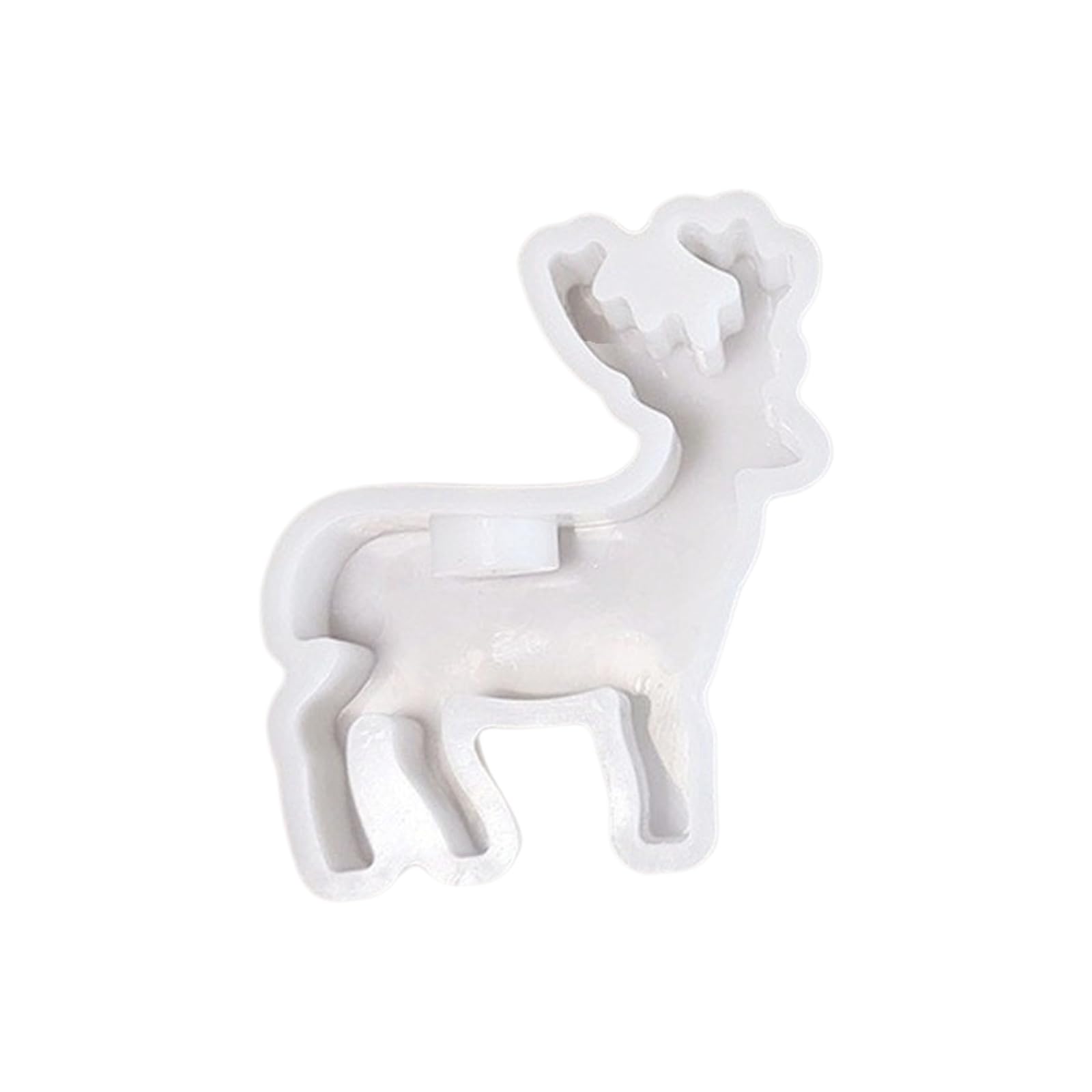 Kalttoy Reindeer Silicone Holder for Epoxy Resin Tealight Base Christmas Decoration Moose Candlestick Silicone Molds Reindeer Holder Molds