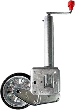 Trailer Jack Wheel - Heavy-Duty Bolt-On Swivel Jack, Lift Swivel Trailer Jack, 20cm Folding Support Wheel Support, 500kg Jack Guide Wheel Jockey Wheel, for Trailer Caravan Support Wheel