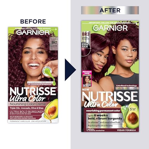 image for Garnier Hair Color Nutrisse Ultra Color Nourishing Creme, BR3 Intense 