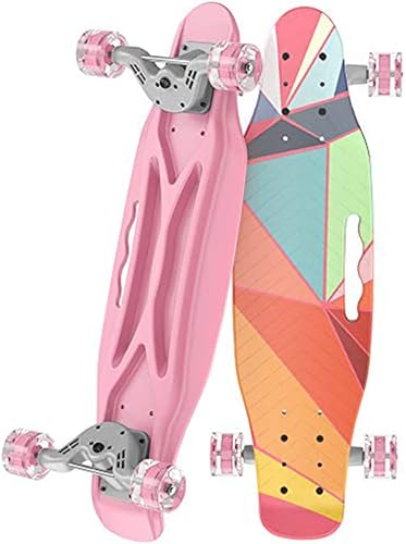 Miniatura 1 de Mini patineta Cruiser, mini patineta de plástico de 23.2 pulgadas para niños, jóvenes, principiantes, niños y niñas, con cubierta flexible y ruedas