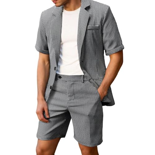 Costume basique homme blazer et short uni pour vos soirées d'été en terrasse