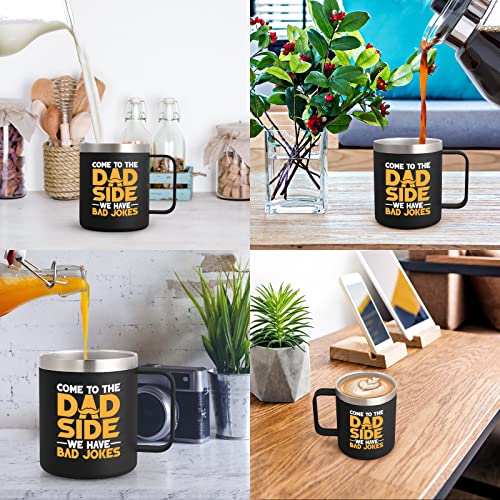 Lifecapido Gifts For Dad - Come To The Dad Side We Have Bad Jokes Insulated Coffee Mug With Handle, Dad Gift From Daughter Son For Dad Papa Stepdad On Father's Day Birthday Christmas, 12Oz Black #TOP5