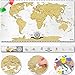GOODS+GADGETS Raschia Via la Mappa del Mondo da grattare Oro - XXL Scratch off World Map 82 x 45 cm - graffio Mappa Deluxe murale a Parete (Italiano)