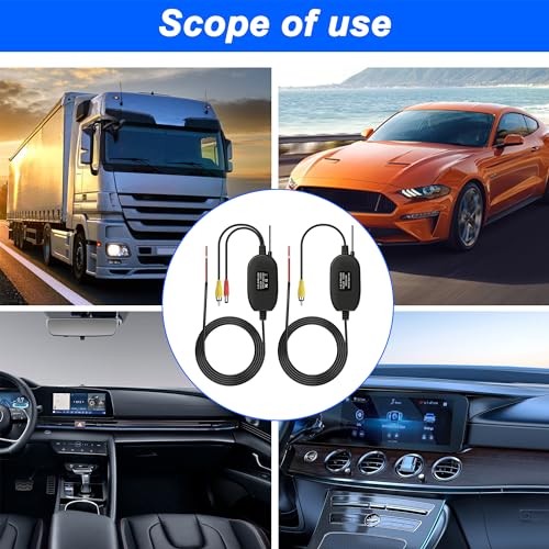 Image of MEIRIYFA Car 2.4G Wireless Color Video Transmitter and Receiver for Vehicle Backup Camera /Front Car Camera 2.4Ghz Wireless RCA Video Receiver /Transmitter for Car Parking Monitor Rear View Camera