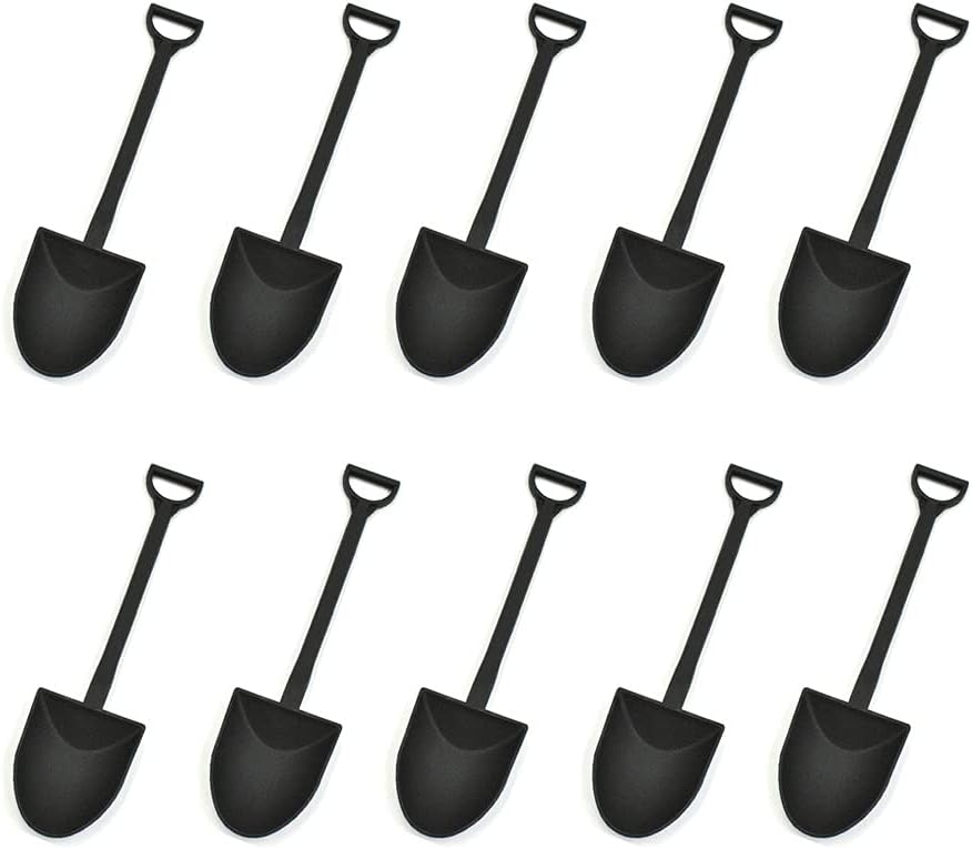 50PCS Plastic Disposable Mini Ice Cream Dessert Spoon Shovels Pudding Yogurt Spoons for Family or Party : Home & Kitchen