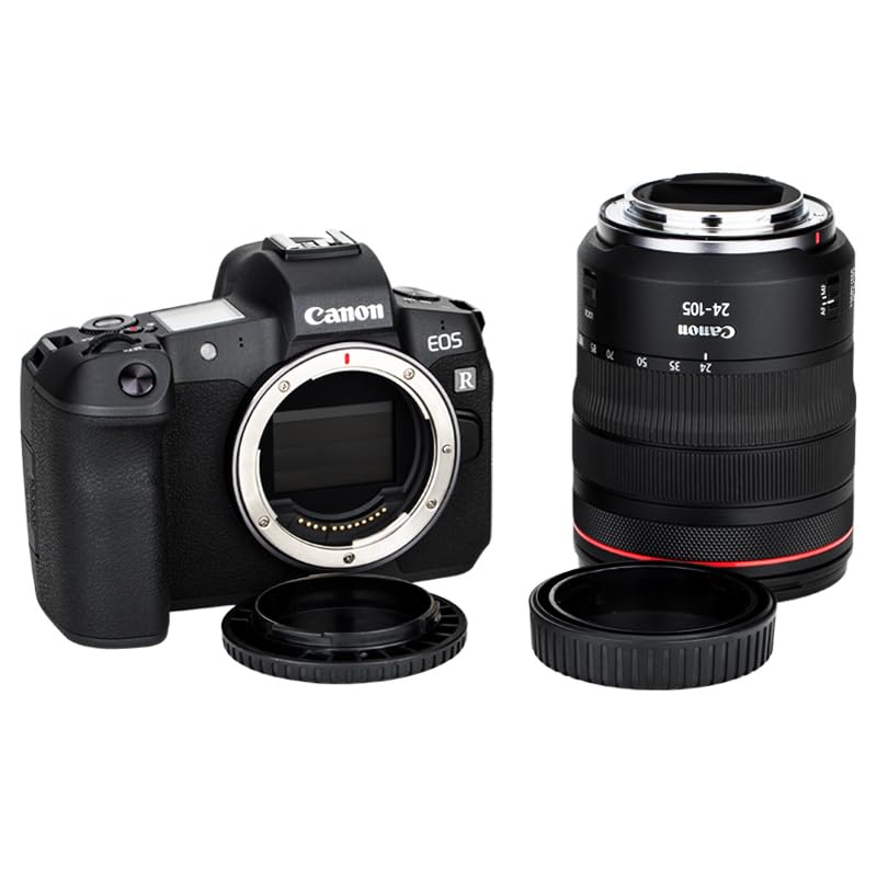 Image of JJC 2-Pack RF Mount Body Cap & Rear Lens Cover for Canon EOS R100 R50 R6 R5 | RF Back Sensor Dust Cap for Canon R1 R8 R6V R6 Mark III II R5 Mark II R10 R7 R5C R3 RP R Mirrorless Camera & RF Mount Lens